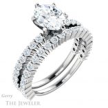 Oval Shaped Forever One Moissanite Engagement Ring #GTJ1141-oval-fo-w 6 Oval Shaped Forever One Moissanite Engagement Ring #GTJ1141-oval-fo-w