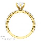 Oval Shaped Forever One Moissanite Engagement Ring #GTJ1141-oval-fo-y 2 Oval Shaped Forever One Moissanite Engagement Ring #GTJ1141-oval-fo-y