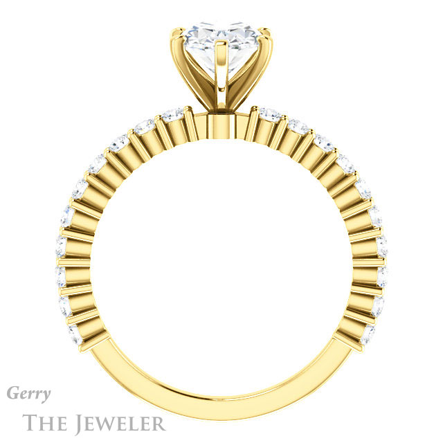 Oval Shaped Forever One Moissanite Engagement Ring #GTJ1141-oval-fo-y 2 Oval Shaped Forever One Moissanite Engagement Ring #GTJ1141-oval-fo-y