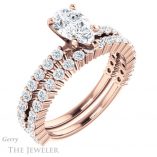Pear Shaped Forever Brilliant Moissanite Engagement Ring #GTJ1141-pear-fb-r
