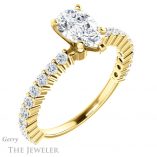 Pear Shaped Forever Brilliant Moissanite Engagement Ring #GTJ1141-pear-fb-y