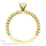 Pear Shaped Forever Brilliant Moissanite Engagement Ring #GTJ1141-pear-fb-y