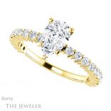 Pear Shaped Forever Brilliant Moissanite Engagement Ring #GTJ1141-pear-fb-y