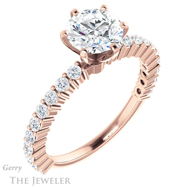 Round Cut Forever One Moissanite Engagement Ring #GTJ1141-round-fo-r 4 Round Cut Forever One Moissanite Engagement Ring #GTJ1141-round-fo-r