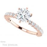 Round Cut Forever One Moissanite Engagement Ring #GTJ1141-round-fo-r 5 Round Cut Forever One Moissanite Engagement Ring #GTJ1141-round-fo-r