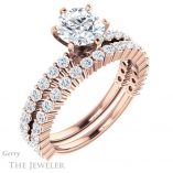 Round Cut Forever One Moissanite Engagement Ring #GTJ1141-round-fo-r 6 Round Cut Forever One Moissanite Engagement Ring #GTJ1141-round-fo-r