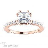 Princess Cut Forever One Moissanite Engagement Ring #GTJ1141-square-fo-r