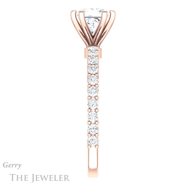 Princess Cut Forever One Moissanite Engagement Ring #GTJ1141-square-fo-r