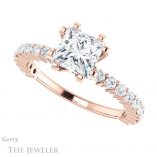Princess Cut Forever One Moissanite Engagement Ring #GTJ1141-square-fo-r