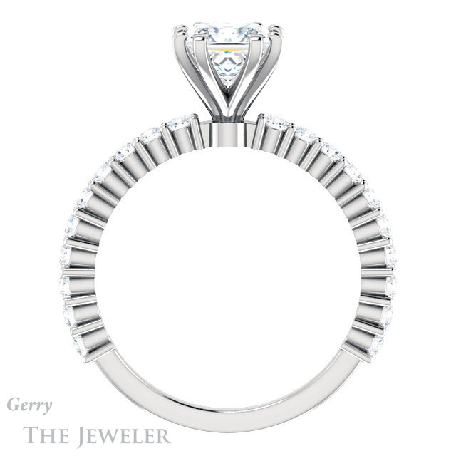 Princess Cut Forever One Moissanite Engagement Ring #GTJ1141-square-fo-w