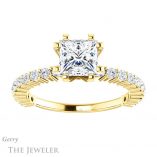 Princess Cut Forever One Moissanite Engagement Ring #GTJ1141-square-fo-y
