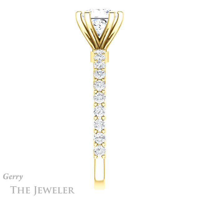 Princess Cut Forever One Moissanite Engagement Ring #GTJ1141-square-fo-y