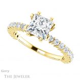 Princess Cut Forever One Moissanite Engagement Ring #GTJ1141-square-fo-y