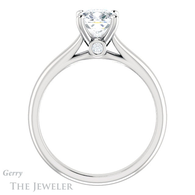Cushion Cut Forever One Moissanite Engagement Ring #GTJ1142-cushion-fo-w