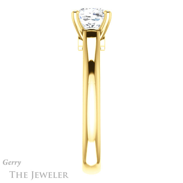 Cushion Cut Forever One Moissanite Engagement Ring #GTJ1142-cushion-fo-y 3 Cushion Cut Forever One Moissanite Engagement Ring #GTJ1142-cushion-fo-y