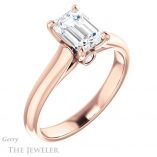 Emerald Cut Forever One Moissanite Engagement Ring #GTJ1142-emerald-fb-r 4 Emerald Cut Forever Brilliant Moissanite Engagement Ring #GTJ1142-emerald-fb-r