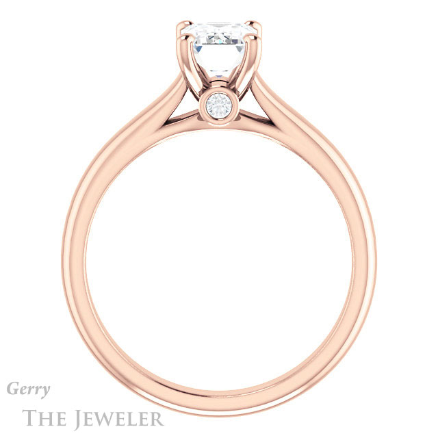Emerald Cut Forever One Moissanite Engagement Ring #GTJ1142-emerald-fb-r 2 Emerald Cut Forever Brilliant Moissanite Engagement Ring #GTJ1142-emerald-fb-r