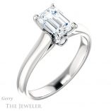 Emerald Cut Forever One Moissanite Engagement Ring #GTJ1142-emerald-fb-w 4 Emerald Cut Forever Brilliant Moissanite Engagement Ring #GTJ1142-emerald-fb-w