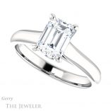 Emerald Cut Forever One Moissanite Engagement Ring #GTJ1142-emerald-fb-w 5 Emerald Cut Forever Brilliant Moissanite Engagement Ring #GTJ1142-emerald-fb-w