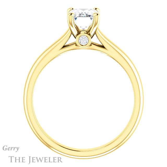 Emerald Cut Forever Brilliant Moissanite Engagement Ring #GTJ1142-emerald-fb-y