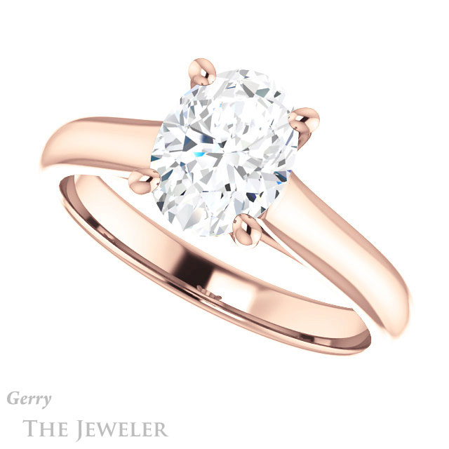 Oval Shaped Forever One Moissanite Engagement Ring #GTJ1142-oval-fo-r 5 Oval Shaped Forever One Moissanite Engagement Ring #GTJ1142-oval-fo-r