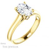 Oval Shaped Forever One Moissanite Engagement Ring #GTJ1142-oval-fo-y 4 Oval Shaped Forever One Moissanite Engagement Ring #GTJ1142-oval-fo-y