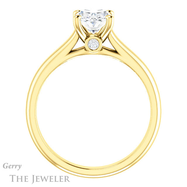 Oval Shaped Forever One Moissanite Engagement Ring #GTJ1142-oval-fo-y 2 Oval Shaped Forever One Moissanite Engagement Ring #GTJ1142-oval-fo-y
