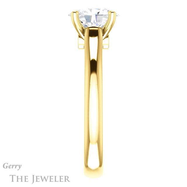 Oval Shaped Forever One Moissanite Engagement Ring #GTJ1142-oval-fo-y 3 Oval Shaped Forever One Moissanite Engagement Ring #GTJ1142-oval-fo-y