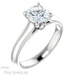 Round Cut Forever One Moissanite Engagement Ring #GTJ1142-round-fo-w 4 Round Cut Forever One Moissanite Engagement Ring #GTJ1142-round-fo-w