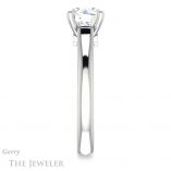 Round Cut Forever One Moissanite Engagement Ring #GTJ1142-round-fo-w 3 Round Cut Forever One Moissanite Engagement Ring #GTJ1142-round-fo-w