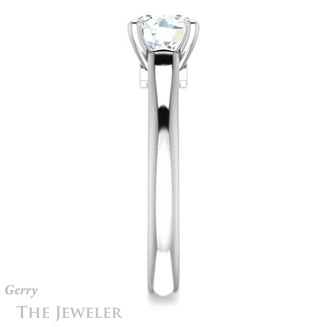 Round Cut Forever One Moissanite Engagement Ring #GTJ1142-round-fo-w 3 Round Cut Forever One Moissanite Engagement Ring #GTJ1142-round-fo-w