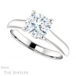 Round Cut Forever One Moissanite Engagement Ring #GTJ1142-round-fo-w 5 Round Cut Forever One Moissanite Engagement Ring #GTJ1142-round-fo-w