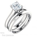 Round Cut Forever One Moissanite Engagement Ring #GTJ1142-round-fo-w 6 Round Cut Forever One Moissanite Engagement Ring #GTJ1142-round-fo-w