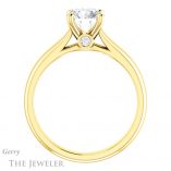 Round Cut Forever One Moissanite Engagement Ring #GTJ1142-round-fo-y 2 Round Cut Forever One Moissanite Engagement Ring #GTJ1142-round-fo-y