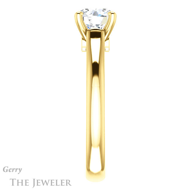 Round Cut Forever One Moissanite Engagement Ring #GTJ1142-round-fo-y 3 Round Cut Forever One Moissanite Engagement Ring #GTJ1142-round-fo-y