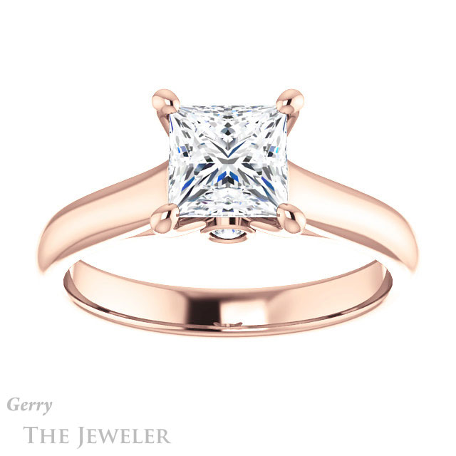 Princess Cut Forever One Moissanite Engagement Ring #GTJ1142-square-fo-r
