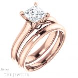 Princess Cut Forever One Moissanite Engagement Ring #GTJ1142-square-fo-r