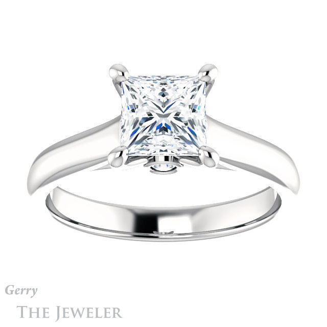 Princess Cut Forever One Moissanite Engagement Ring #GTJ1142-square-fo-w