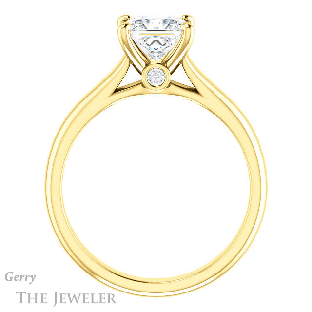 Princess Cut Forever One Moissanite Engagement Ring #GTJ1142-square-fo-y