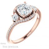 Cushion Cut Forever One Moissanite Engagement Ring #GTJ1143-cushion-fo-r