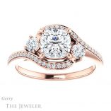 Cushion Cut Forever One Moissanite Engagement Ring #GTJ1143-cushion-fo-r