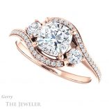 Cushion Cut Forever One Moissanite Engagement Ring #GTJ1143-cushion-fo-r