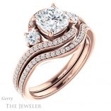 Cushion Cut Forever One Moissanite Engagement Ring #GTJ1143-cushion-fo-r