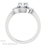 Cushion Cut Forever One Moissanite Engagement Ring #GTJ1143-cushion-fo-w