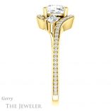 Cushion Cut Forever One Moissanite Engagement Ring #GTJ1143-cushion-fo-y 3 Cushion Cut Forever One Moissanite Engagement Ring #GTJ1143-cushion-fo-y