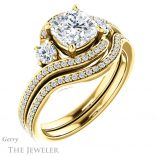 Cushion Cut Forever One Moissanite Engagement Ring #GTJ1143-cushion-fo-y 6 Cushion Cut Forever One Moissanite Engagement Ring #GTJ1143-cushion-fo-y