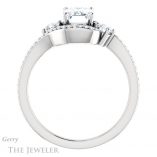 Emerald Cut Forever One Moissanite Engagement Ring #GTJ1143-emerald-fb-w 2 Emerald Cut Forever Brilliant Moissanite Engagement Ring #GTJ1143-emerald-fb-w