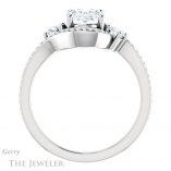 Oval Shaped Forever One Moissanite Engagement Ring #GTJ1143-oval-fo-w