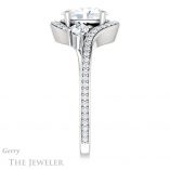 Oval Shaped Forever One Moissanite Engagement Ring #GTJ1143-oval-fo-w