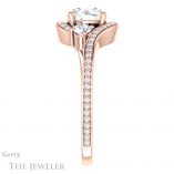 Round Cut Forever One Moissanite Engagement Ring #GTJ1143-round-fo-r